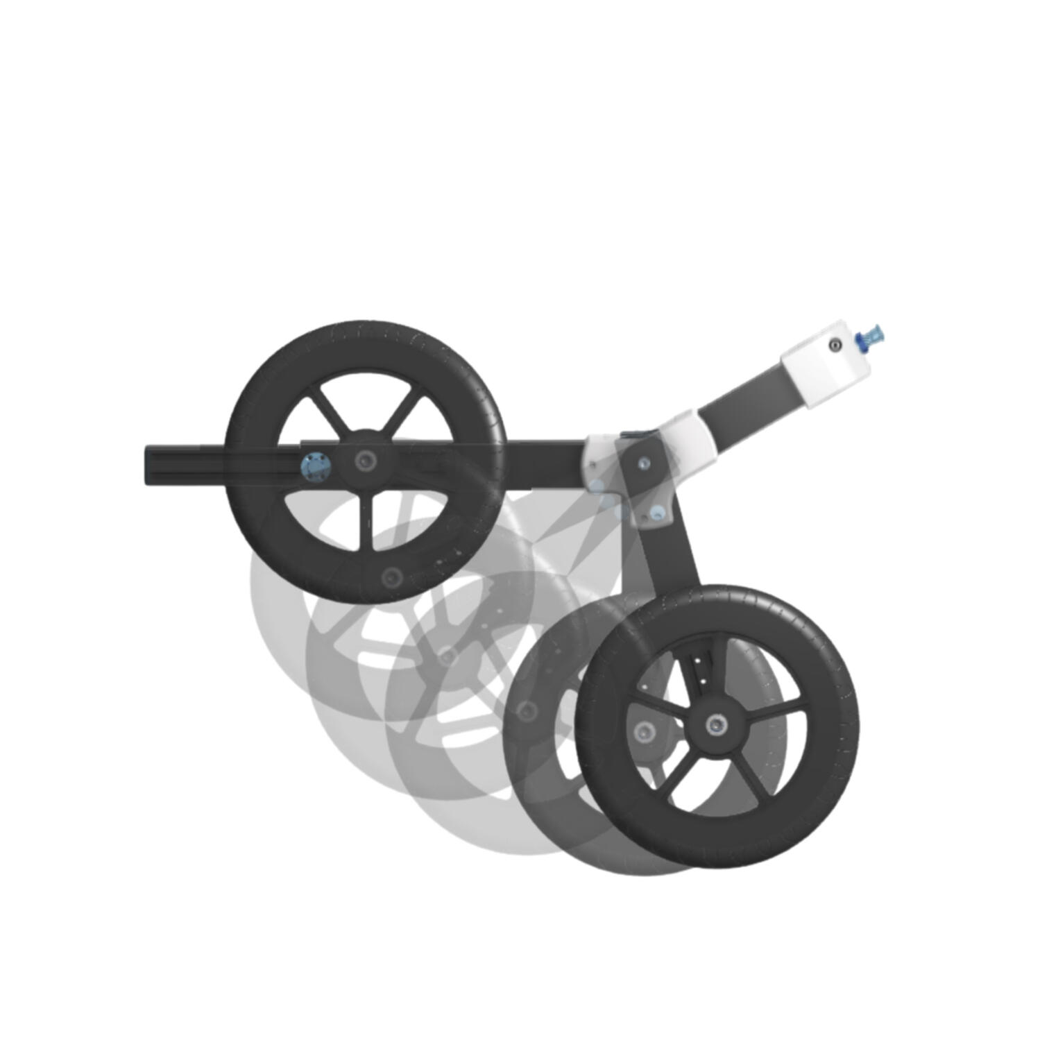 Adjustable dog wheelchair with ergonomic design for walking and running
